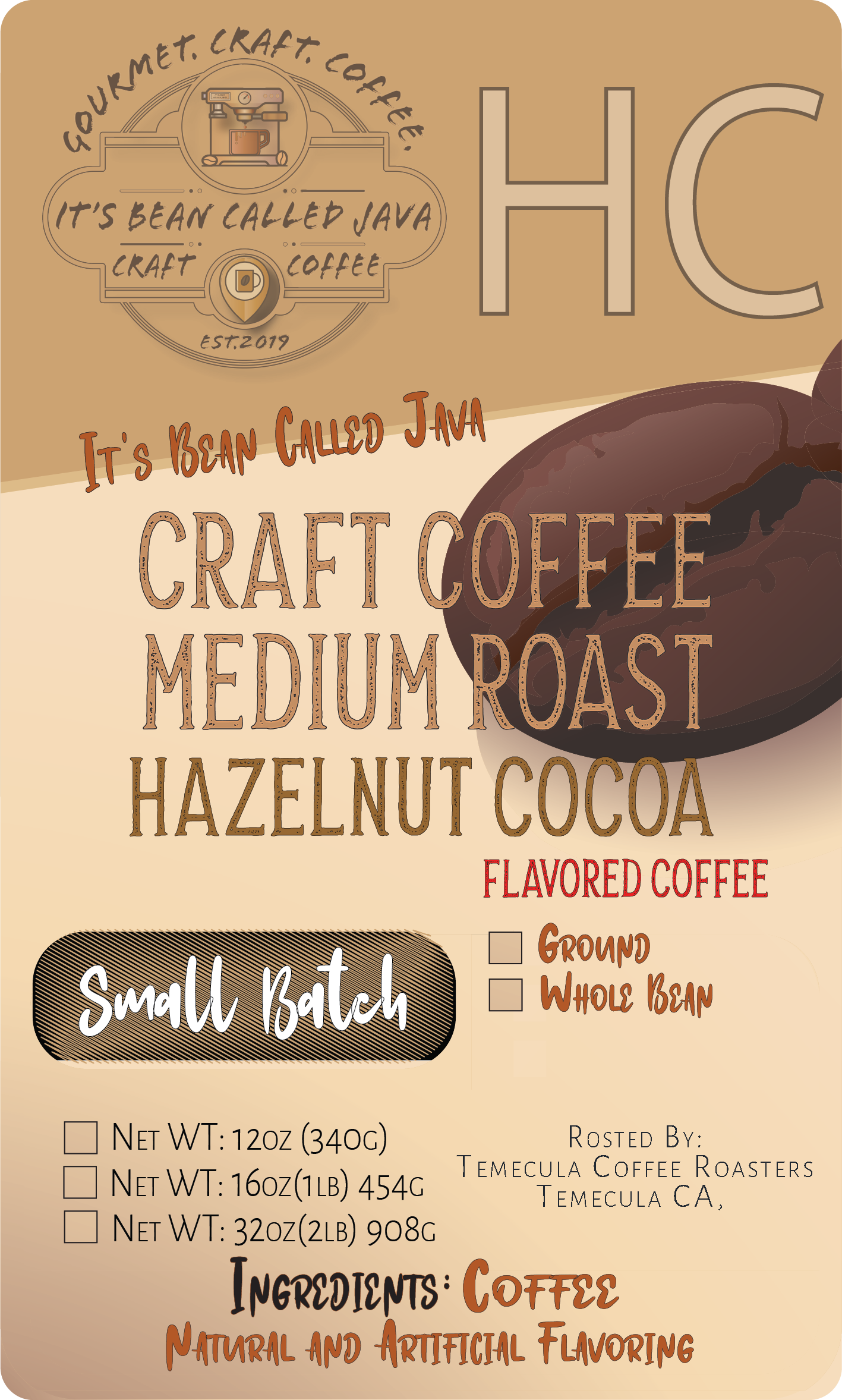 Hazelnut Cocoa Flavored Coffee - Coffee - $13.00