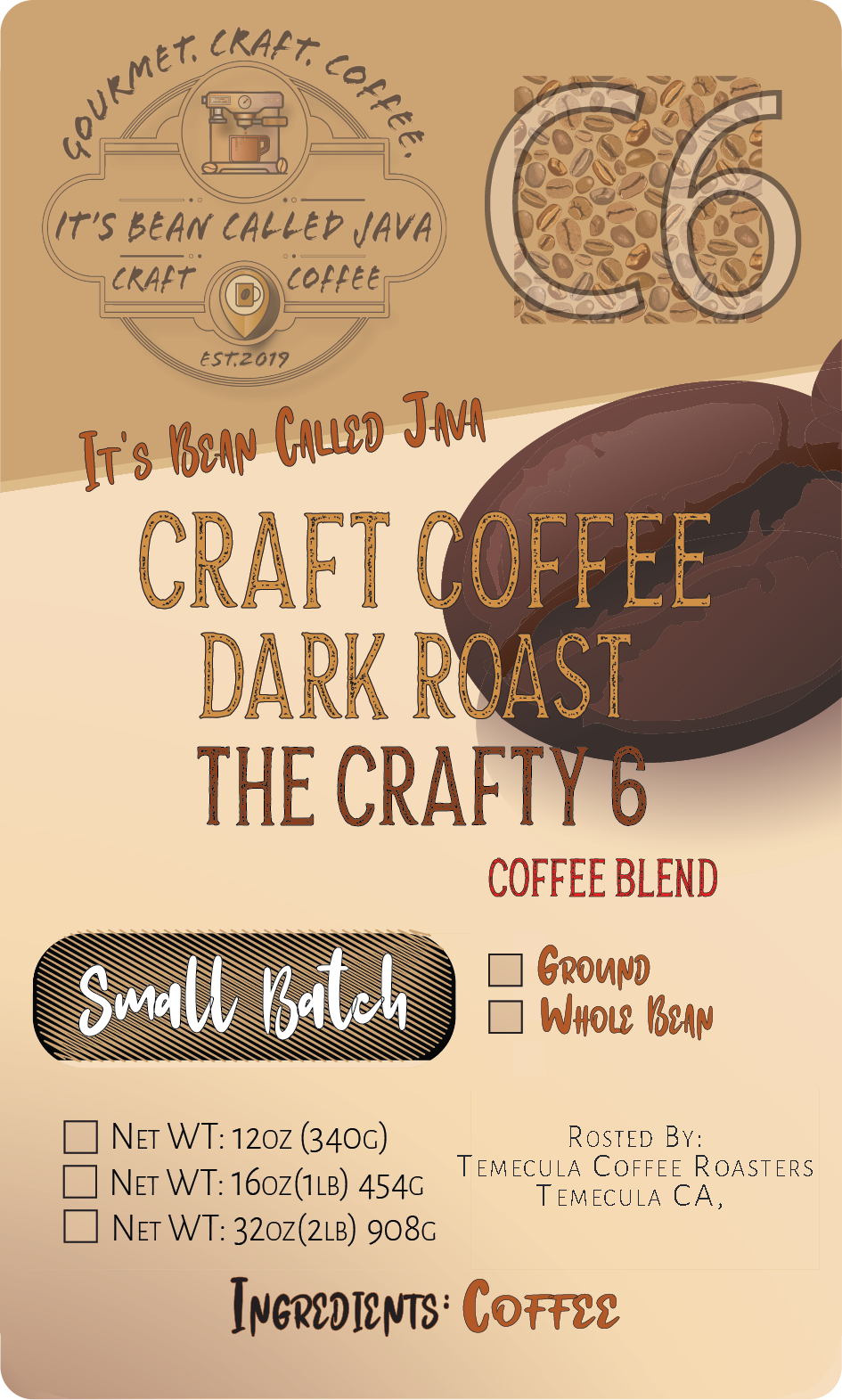 The Crafty 6 Blend - Coffee - $14.00